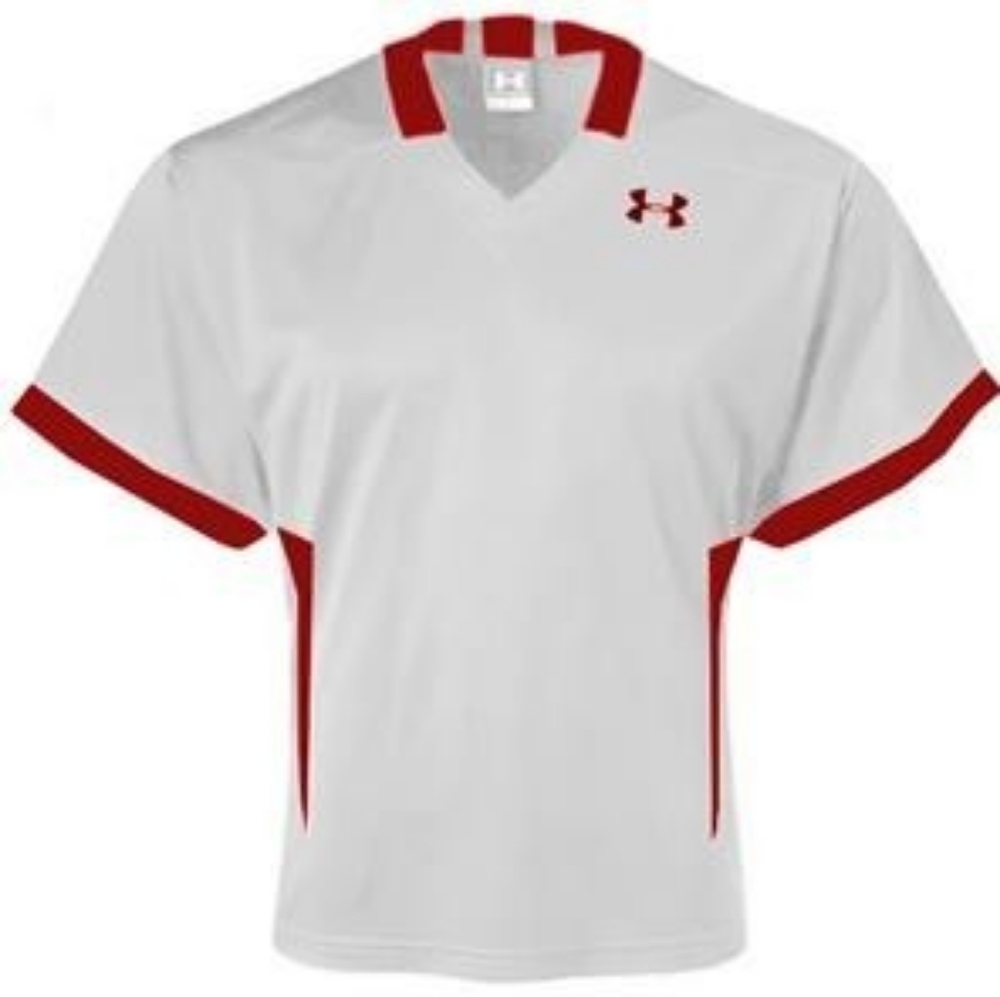 New Under Armour Men's Lacrosse Short Sleeve V-Neck Game Jersey